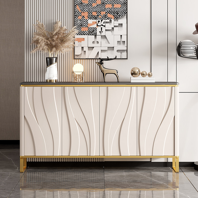 Light Luxurious Closing Cabinet Rock Plate Upscale Entrance Shoes Cabinet Modern Minima Living Room Partition Dining Side Cabinet Facing door Decorative Cabinet-Taobao