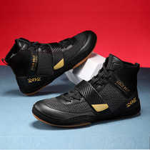 Wrestling shoes mens boxing shoes Sanda low-cut fighting competition breathable training shoes fitness boots Muay Thai fighting shoes for women