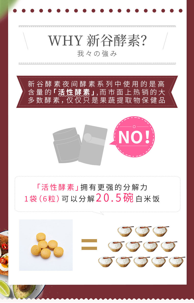 日本进口 NIGHTDIET 新谷酵素 棕色加强版夜间酵素 6粒*30包盒装 天猫优惠券折后¥88包邮包税(¥249-161)送7日装