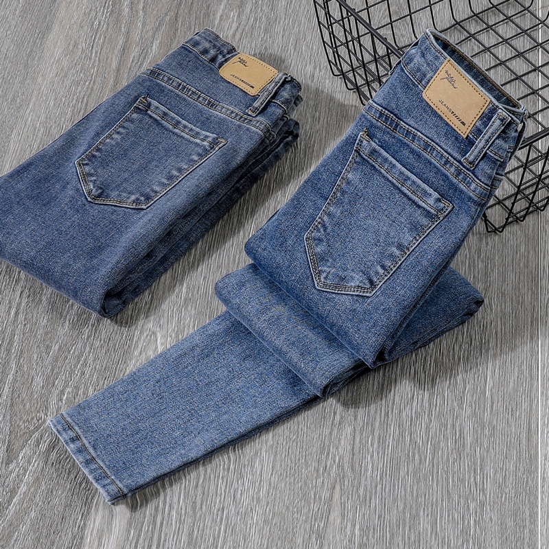 La Chapelle Blue Slim-Fit Jeans for Women 2026 New High-Waisted Slimming Stretch Pencil Pants La Chapelle Blue Slim-Fit Jeans for Women 2026 New High-Waisted Slimming Stretch Pencil Pants