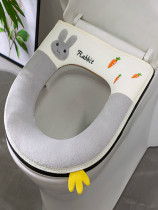 Toilet seat cushion cover plush household universal winter waterproof net red cute zipper cover toilet cover toilet cover