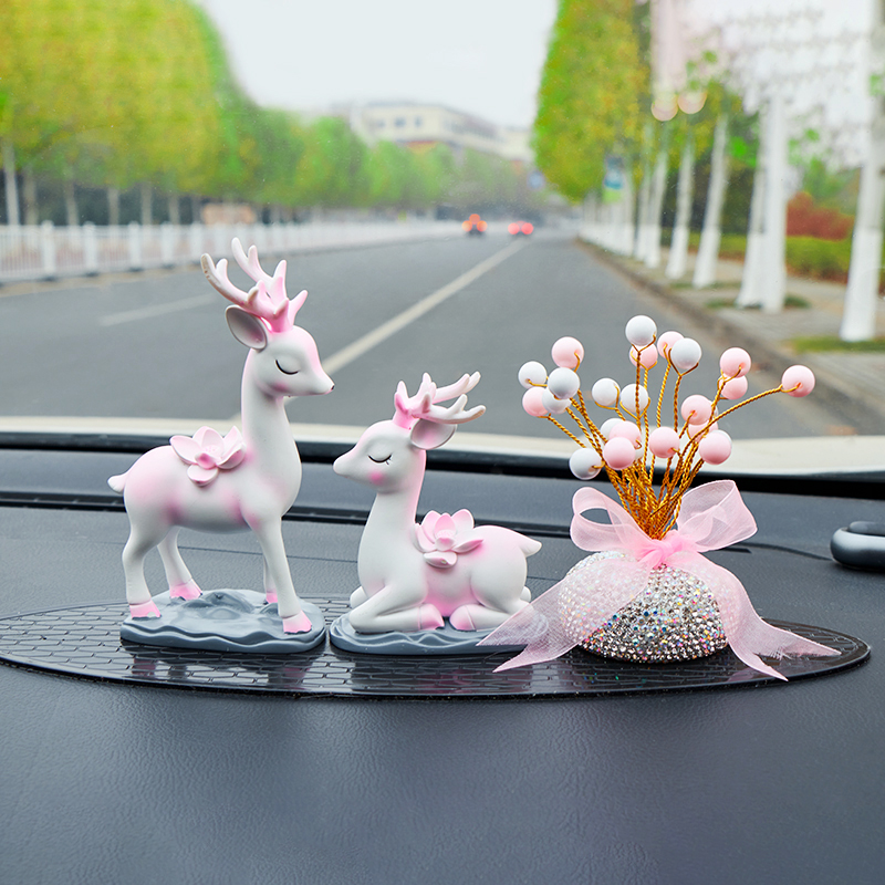 Cute Car Decoration One Deer Ping An High-end Atmosphere Car Center Console Personality Creative Aromatherapy Car Decoration