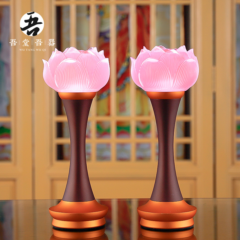 Glass Lotus Lights Buddha Lights Household with a pair of plug - in lotus LED lights for lamp lotus lamps