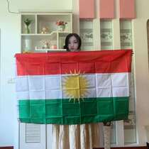 Bandera kur90 *150cm bandera kurkurdoble lado impreso de pol