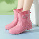 时尚百搭雨鞋女短筒雨水靴防滑低筒水鞋成人外穿加绒保暖防水鞋女