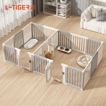 Gray and white color matching dog fence pet guardrail combination small and medium-sized dog cage indoor isolation fence fence supplies