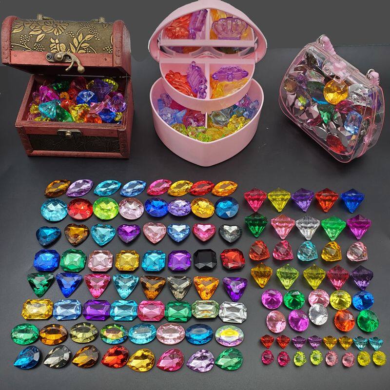Children's toy girl Diamond Children's gem toy crystal stone handmade material package diy beaded toy