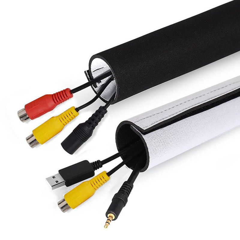 German Imported Velcro Wire Protection Sleeve, Neoprene Cable Protection Sleeve Management Sleeve, Can Be Cut to Size