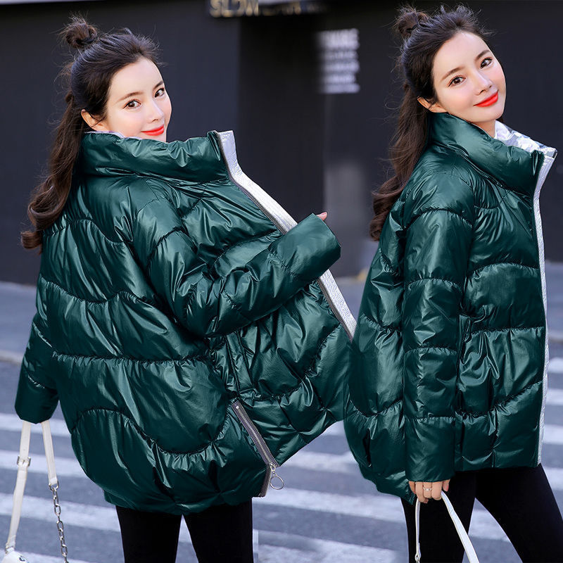 Short cotton-padded clothes women 2021 new winter Korean version of loose down cotton coat glossy padded jacket winter thick coat