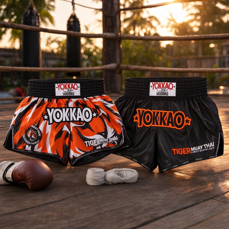 Thailand Yokkao Tiger Mt Poar Limited Edition Muay Thai Shorts Free Fighting Sanda Competition Uniform