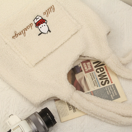 Зимний японский милый очень большой вместительный и большой портфель, шоппер