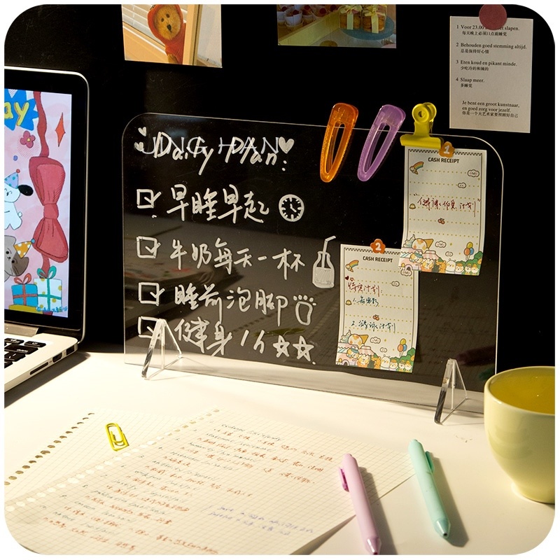 Display border sticker acrylic sheet to-do note list computer label sticky note desktop sticky note message board