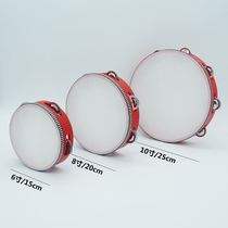 Little Guli performance costume tambourine beat drummer shake tambourine large and small tambourine performance tambourine sheepskin red tambourine