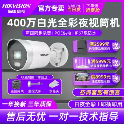 Hikvision cameras monitor acoustic words synchronous recording 2 million full color HD night vision poe outdoor color