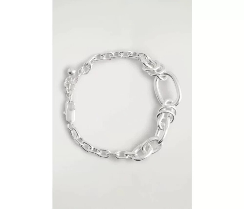 Export Surplus Cos Women's Plated Asymmetric Clasp Bracelet Silver 2025 Autumn New Product 1294822002