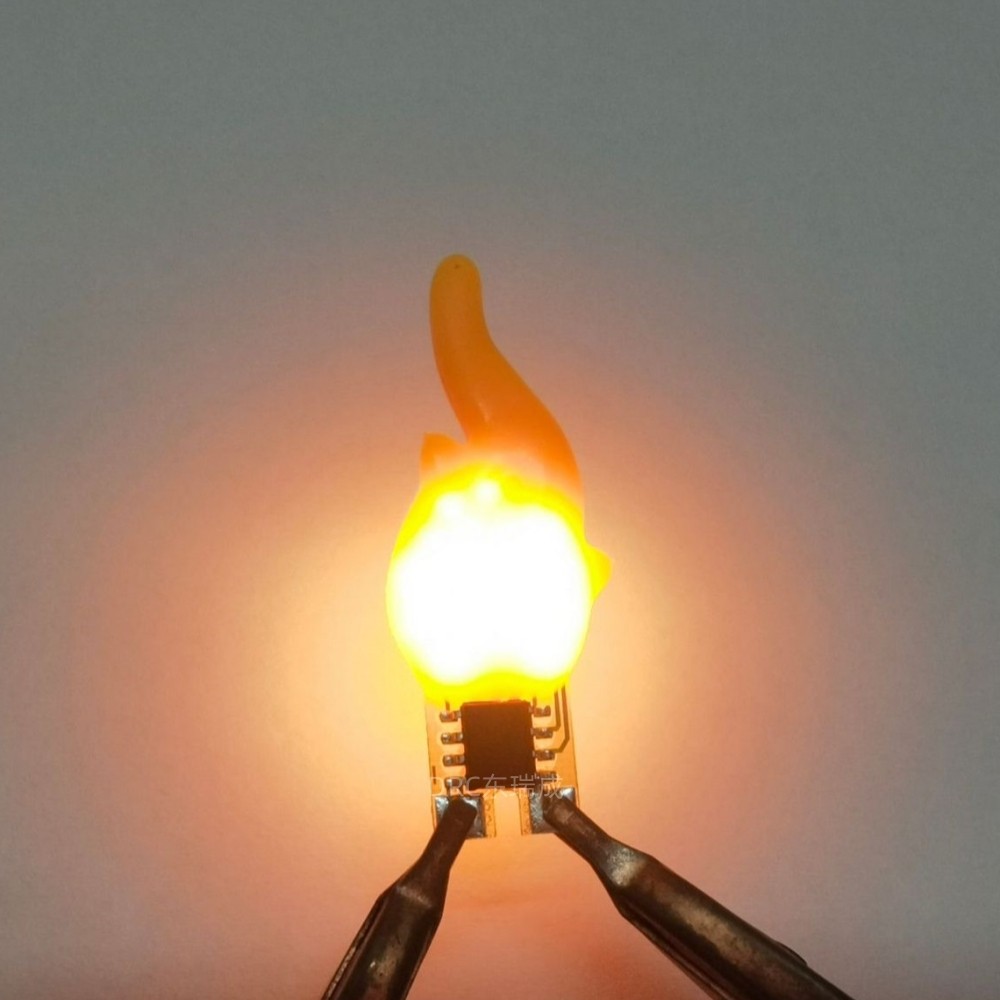 ฟิลเมนต์รูปทรงพิเศษ ความสว่างสูง ฟิลเมนต์รูปเปลวไฟ 3V ไฟเทียน LED ไฟหลอดไฟจำลองเปลวไฟ สร้างบรรยากาศแสง