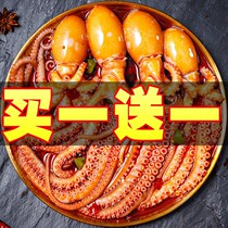 Big head octopus spicy small seafood canned cooked food ready-to-eat canned spicy octopus foot squid whisker snacks
