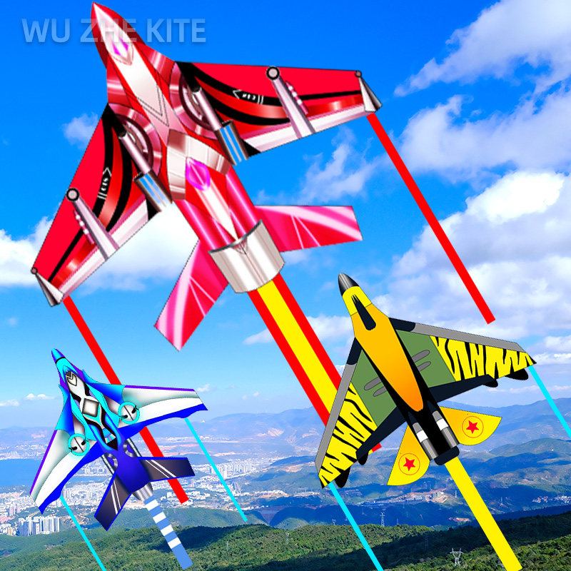 Airplane Kite 2022 New Rocket Fighter Kite Children Breeze Easy Fly Weifang Kite Adult Exclusive