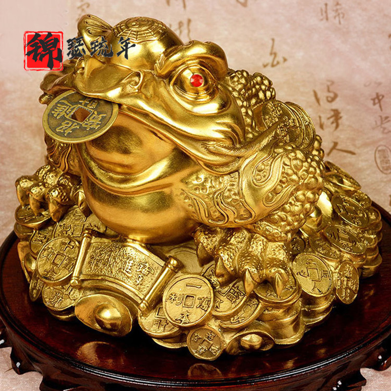Pure copper toad decoration lucky housewarming opening gift gift home accessories living room office study golden toad