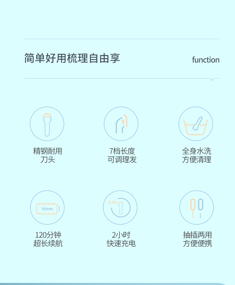 美的旗下 布谷 充插两用理发器 7级防水 全身水洗 券后49元包邮 买手党-买手聚集的地方