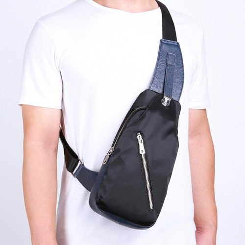 Нагрудная сумка, водонепроницаемая сумка через плечо для отдыха, тканевая нейлоновая сумка на одно плечо, ремешок для сумки, из натуральной кожи