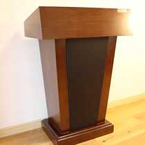 Sakuras high-end conference podium speaking table shopping guide welcome reception consultation station host teacher solid wood podium