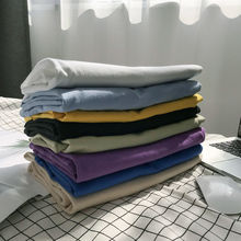 纯棉夏季纯色宽松潮流短袖T恤韩版男生五分