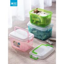 Camellia storage box toys and sundries transparent organizing box portable storage box snack box building block puzzle home