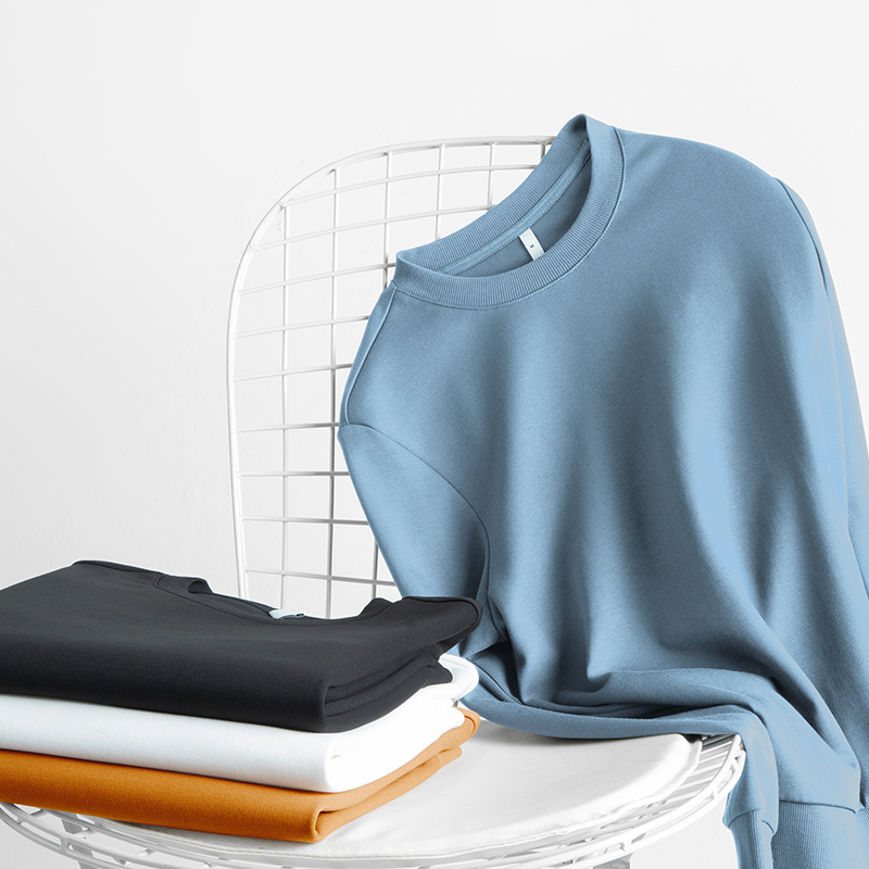 Minimalist sweater men's solid color round neck 2022 spring and autumn new sports trend men's pullover top Xinjiang cotton