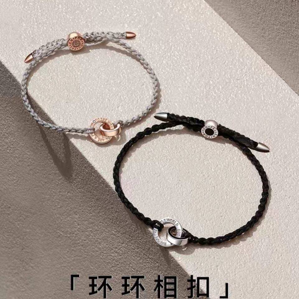 Couple hand alchemy with high face value pure silver small crowddesign senses a pair of commemorative gift handrope hand decorated with male and female lovers