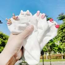 Summer Sox children Short socks cotton socks Korean version thin subsection Insuro cute teenage girls day heel ear student boat socks