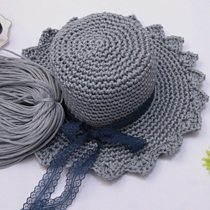 Special line for hook hat in summer ice silk thread coarse line light body hand woven cool cap hook shoe line big to use the line