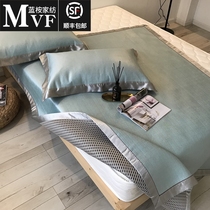 Ice Silk Cool Mat Three Sets 1 8m Bed Summer Summer Silk Air Conditioning Soft Mat Washable Folding Machine Wash 1 5m