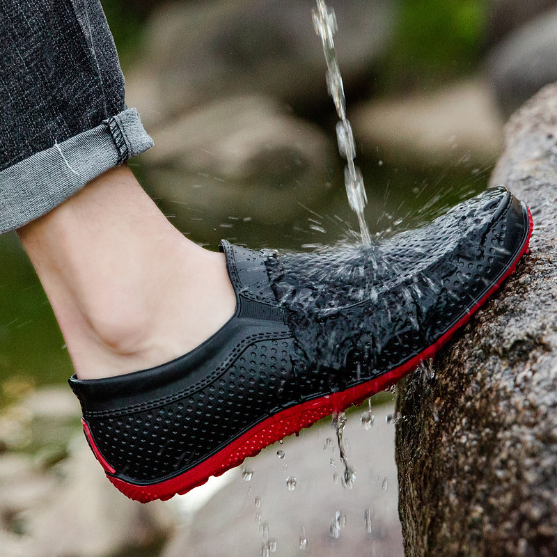 Fashion non-slip rain boots men's low-top waterproof shoes kitchen shallow mouth wear-resistant rubber shoes car wash delivery short-tube overshoes tide