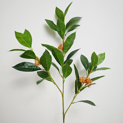 Artificial Flowers for Home Decor, Simulated Osmanthus Leaves, Flower Arrangement Props, Evergreen Laurel Branches, Engineering Hotel Decoration Leaves