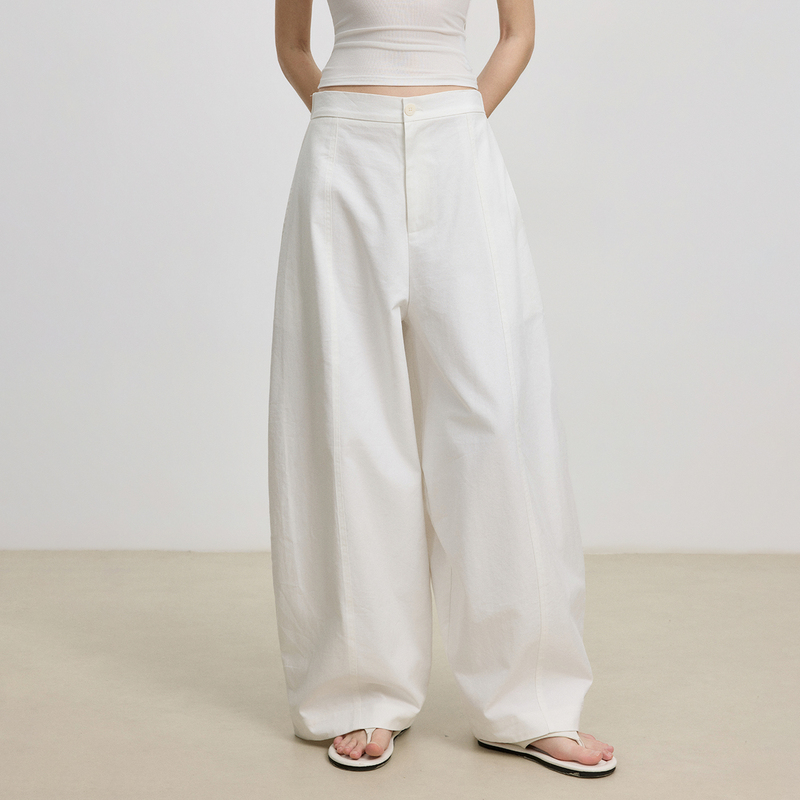Azmi High-Waisted Workwear Casual Pants for Women, New Summer Style, Loose, Slimming, Wide-Leg, Straight, Versatile Scimitar Pants