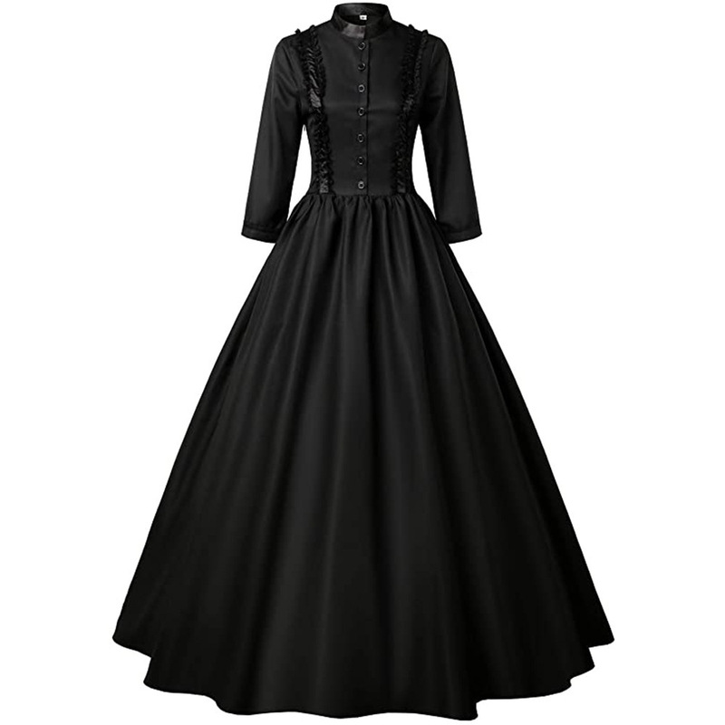 New Gothic Victorian Women's Dress Queen's Masquerade Dress Factory Ready Stock