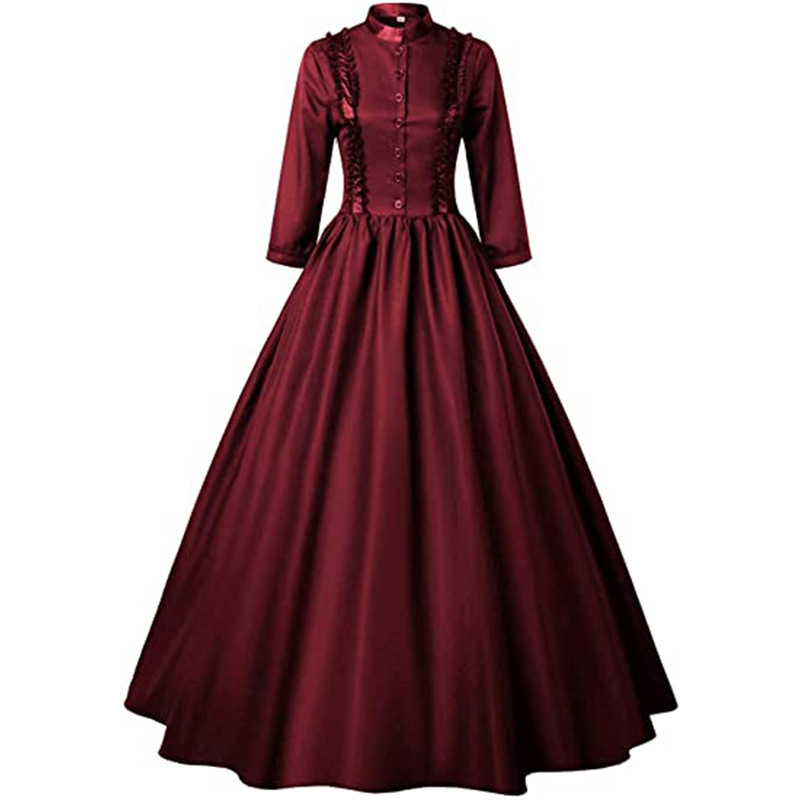 Gothic Victorian Dress Renaissance Gown Queen Masquerade Costume Retro