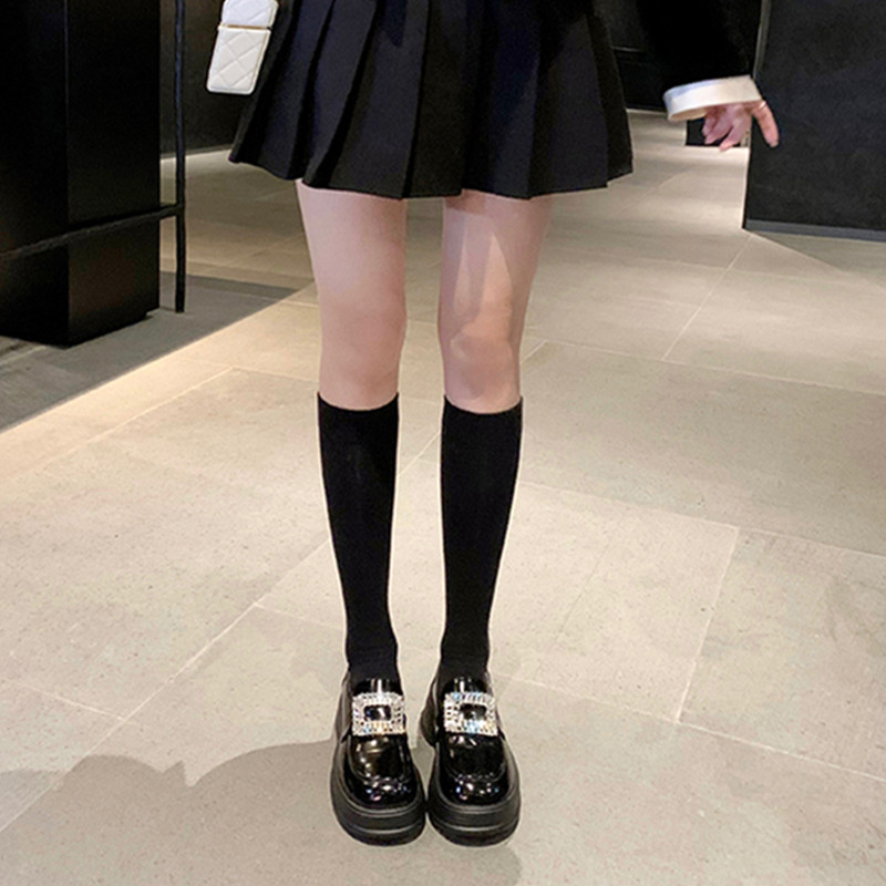 Leather Breathing ~ College Fengthick Dilefu shoes with a new British black head shoe girl