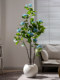 Simulated Plant Hydrangea Plastic Fake Tree High-End Indoor Living Room Home Floor-Standing Potted Plant Landscaping Bionic Green Plant Ornament