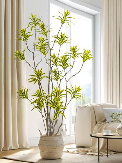 Large Artificial Plant Lily Bamboo Potted Indoor Fake Tree Bionic Green Plant Home Floor Decoration Living Room High-End Feel