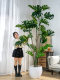 Simulated Green Plant Monstera, High-End Indoor Window Display Floor-Standing Potted Plant, Large Artificial Plant Landscaping Ornament Decoration