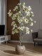 Large bionic magnolia tree indoor living room balcony floor-standing artificial tree ornaments hotel window simulated green plants to create landscape