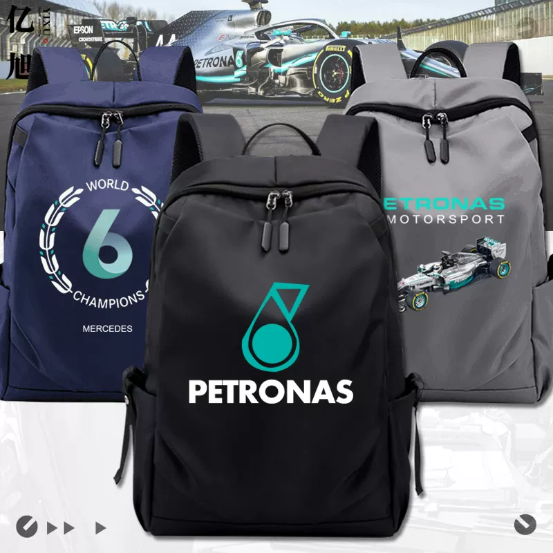 Рюкзак F1 Mercedes AMG для мужчин и женщин, широкие плечевые лямки, бизнес, водостойкий, дорожный TT