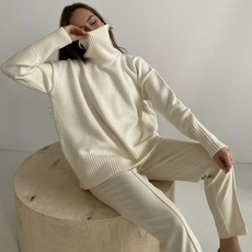 Трикотаж women's knitted pullover turtleneck loose
