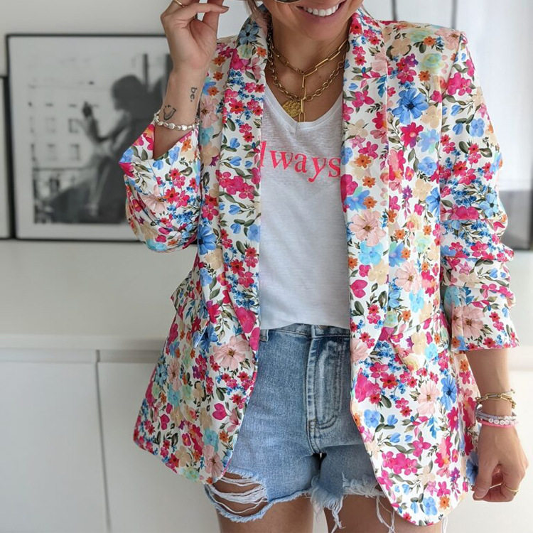 2021 Женская куртка с длинными рукавами в печеночном костюме 