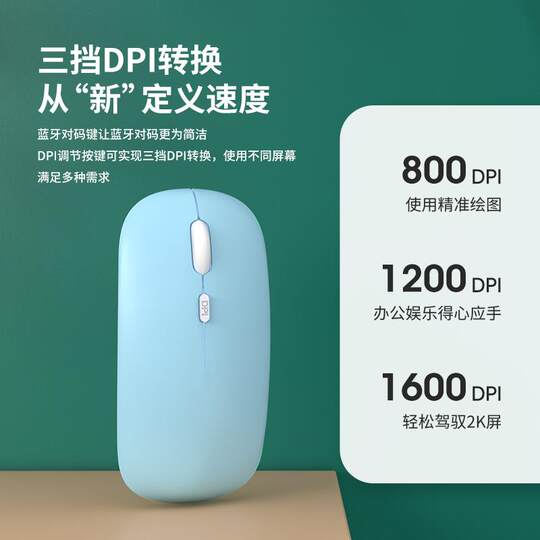 Bluetooth Mouse Wireless Bluetooth 2.4g Rechargeable and Portable Suitable for iPad Mobile Phones, Laptops and Gaming Mice