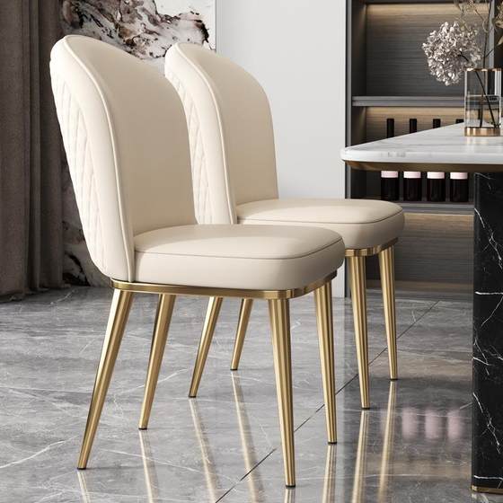 이탈리아의 가벼운 고급 식당 의자, 현대적인 간단한 가정용 등받이 의자, 스테인레스 스틸 호텔 인터넷 유명 디자이너 의자