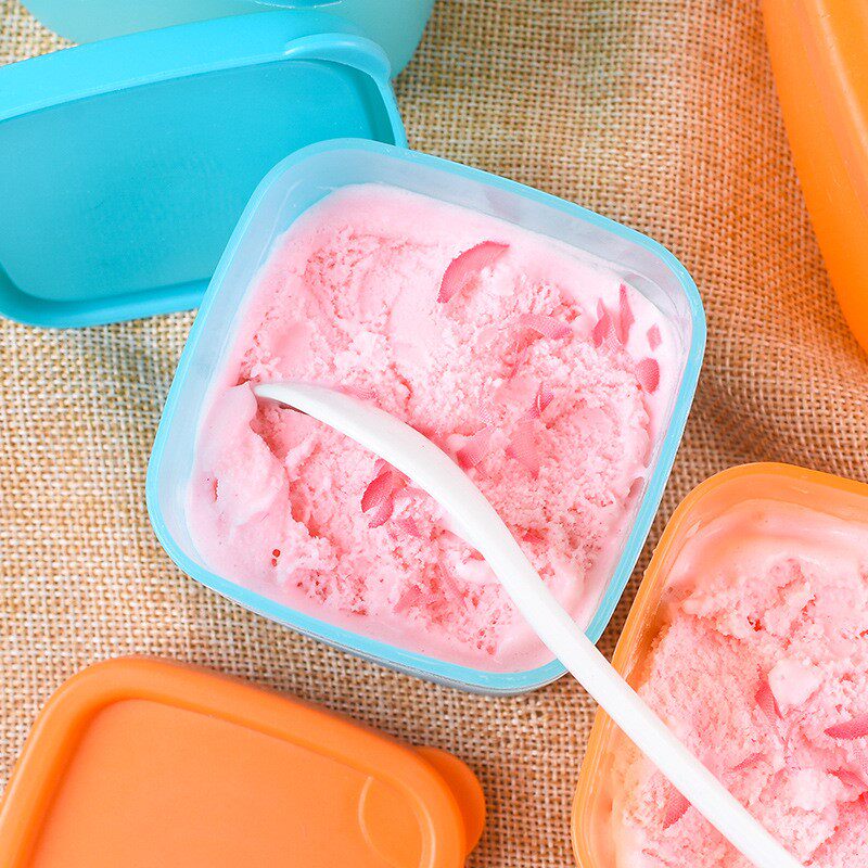 Ice Cream Container Powder Mold Box With Lid Food Grade Homemade Ice Cream Box Home Made Cold Drink Box Ice Cream