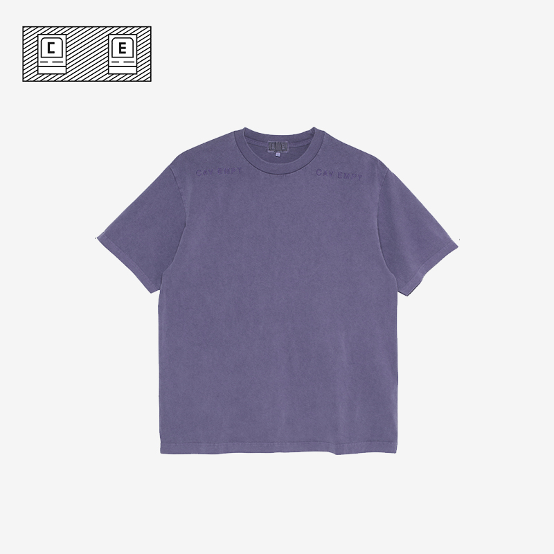CAV EMPT official website CE washed and old embroidered letters loose T-shirt men and women couple models short-sleeved tide brand